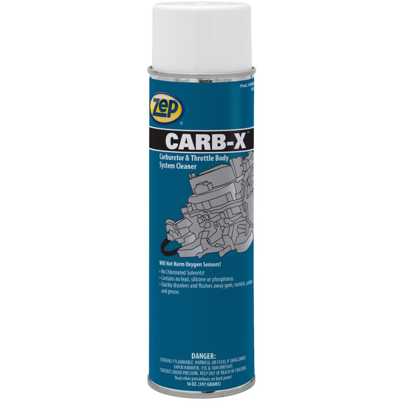 Zep CARB-X Carburetor & Throttle Cleaner - Removes Gum Varnish Carbon and Grease. Safe for Oxygen Sensors - 14 oz