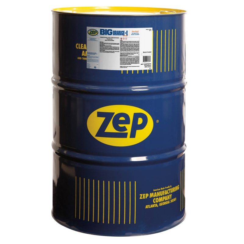 Zep Big Orange-E NPE Free Tar. Asphalt & Bug Remover Concentrate – Citrus Cleaner – 55 Gallon