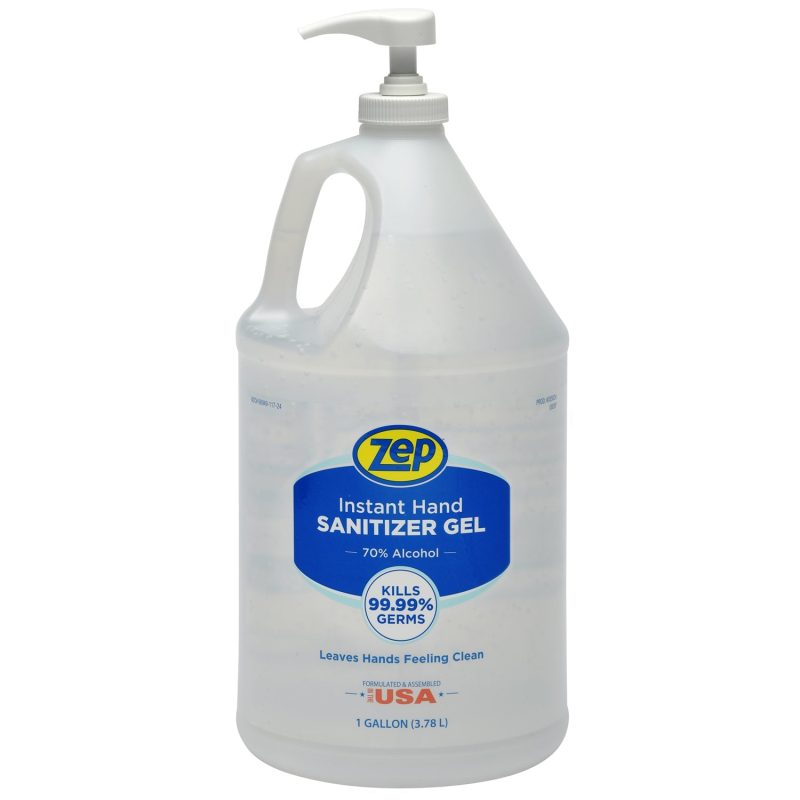 Zep Instant Hand Sanitizer Gel - Includes Pump – Kills 99.99% of Germs – 1 Gallon