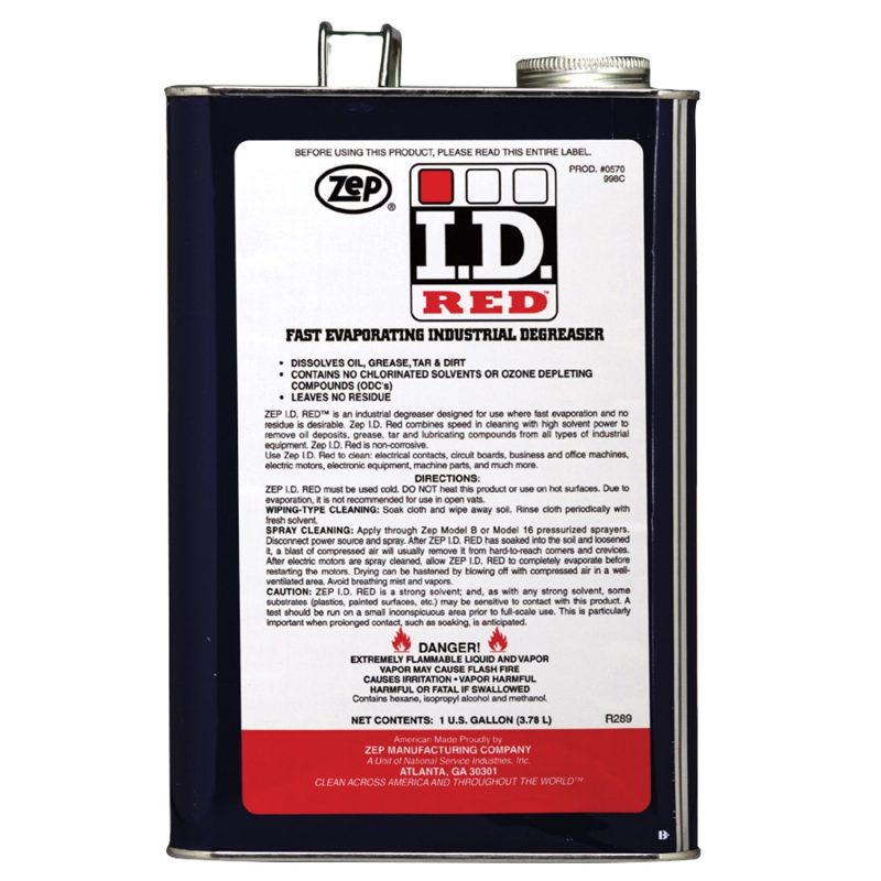 Zep I.D Red Fast Evaporating Industrial Degreaser - Removes Oil. Grease and Grime – 1 Gallon