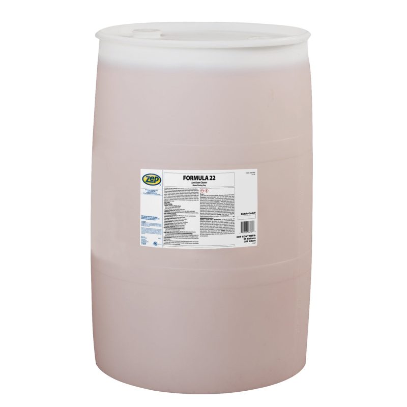 Zep Formula 22 Low Foam Industrial Cleaner – Highly-Concentrated. General-Purpose Cleaner – 55 Gallon