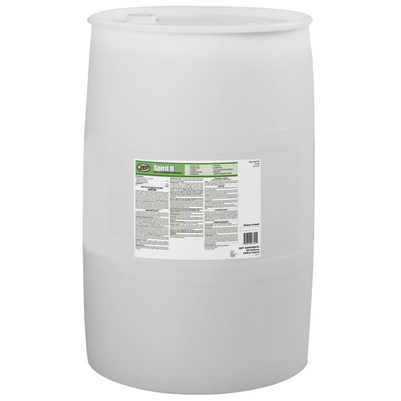 Zep Spirit II Detergent Disinfectant - 55 Gallon