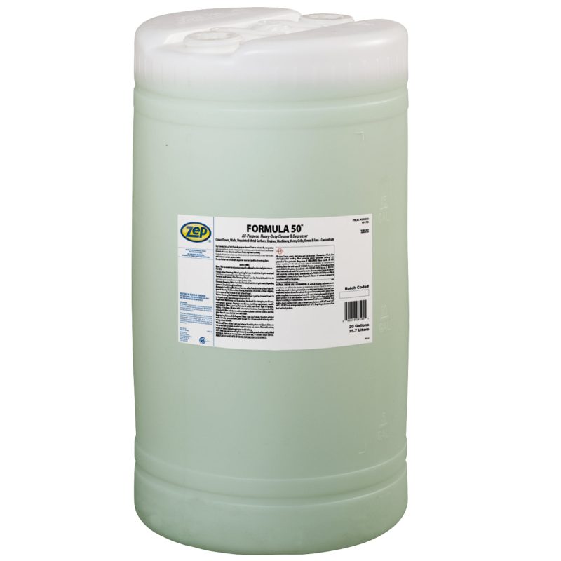 Zep Formula 50 Heavy-Duty Cleaner & Degreaser Concentrate – Industrial Strength Degreaser – 20 Gallon