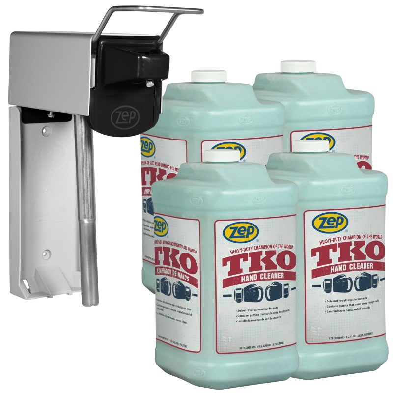 TKO Heavy-Duty Industrial Hand Cleaner & Dispenser Bundle - 1 Gallon