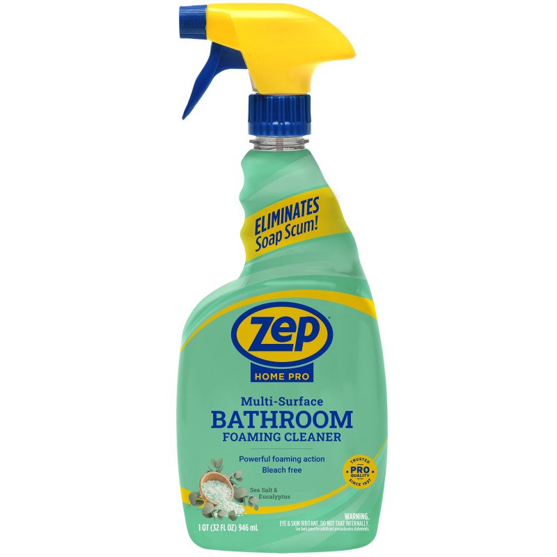 Zep Home Pro Multi-Purpose Foaming Bathroom Cleaner - Bleach-Free. Removes Hard Water Spots - 32 oz.