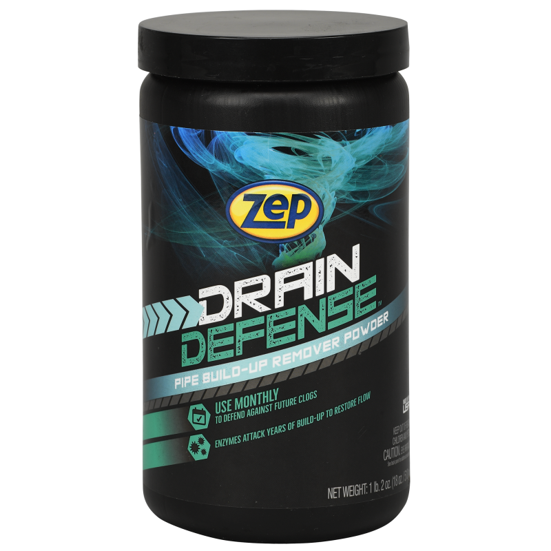 Zep Drain Defense - Pipe Build-Up Remover Powder - 18 oz