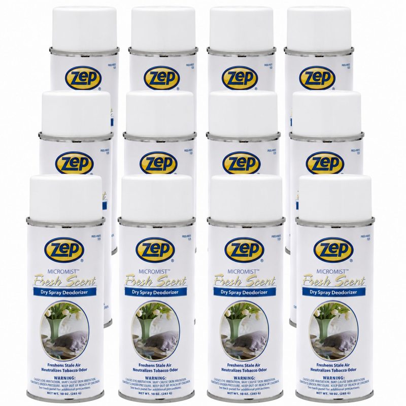 Zep Micromist Fresh Scent Deodorizer - Air Freshener Spray Neutralizes Tobacco Odor and Freshens Stale Air - 10 oz