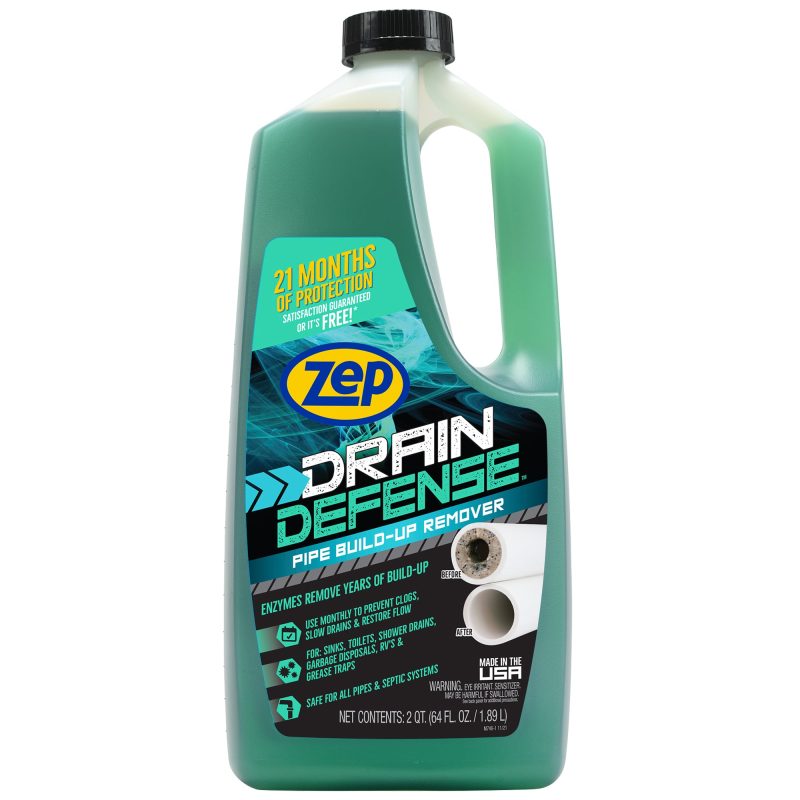 Zep Drain Defense - Pipe Build-up Remover - 64 oz