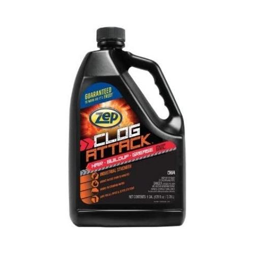 Clog Attack Hair. Buildup. and Grease Remover Gel - 1 Gallon - Zep's Strongest General Drain Opener