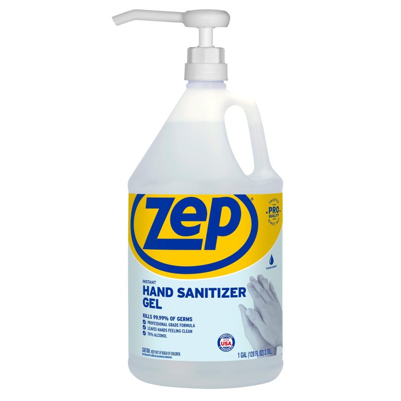 Zep Instant Hand Sanitizer Gel – Kills 99.99% of Germs – 1 Gallon