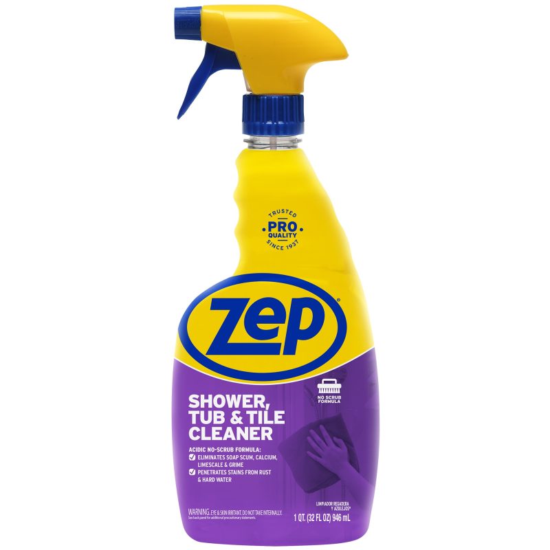 Zep Shower. Tub & Tile Cleaner - Acidic No-Scrub Formula - 32 oz